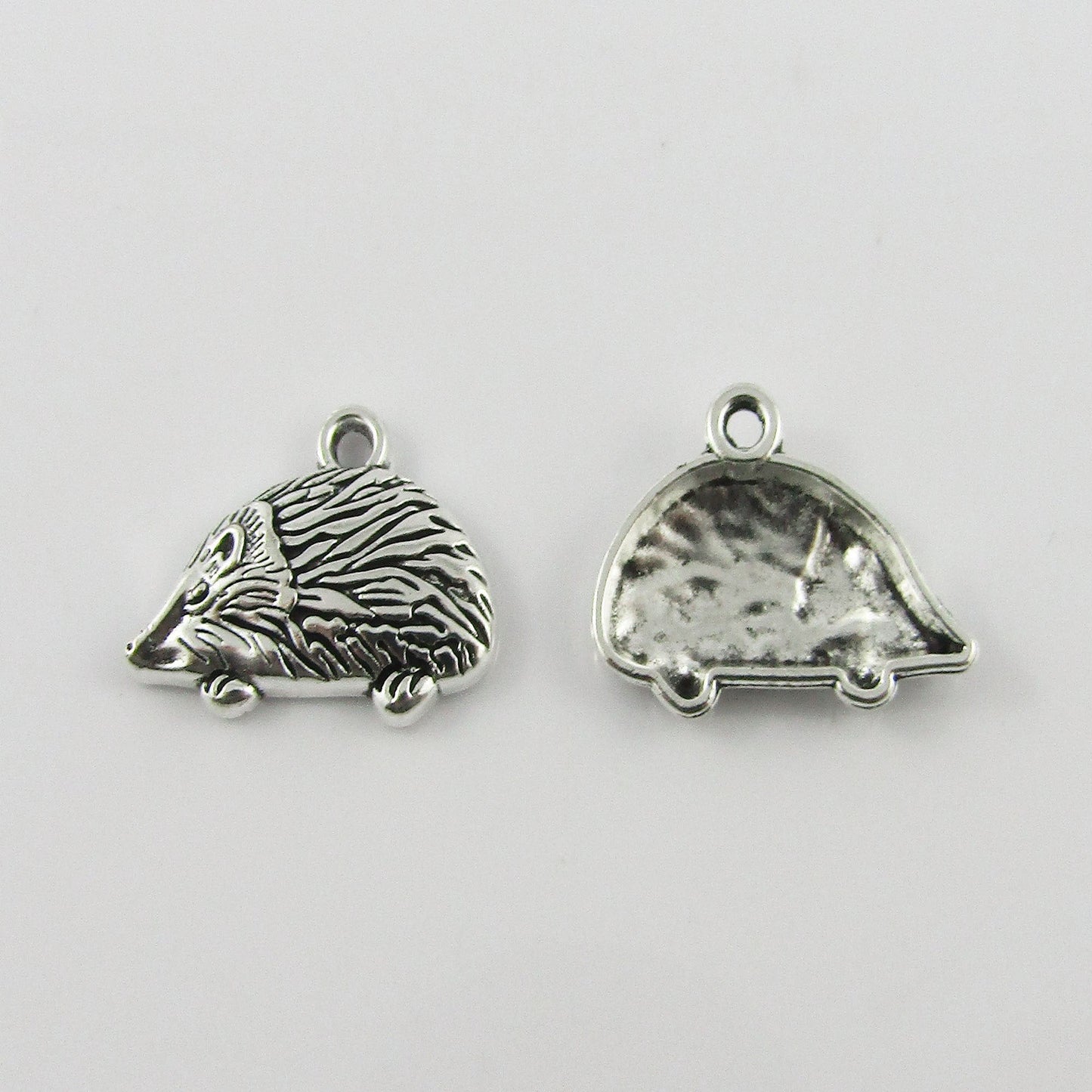 BULK Hedgehog Charm Pendant Mammal Spikey Animal 15x20mm Select Qty