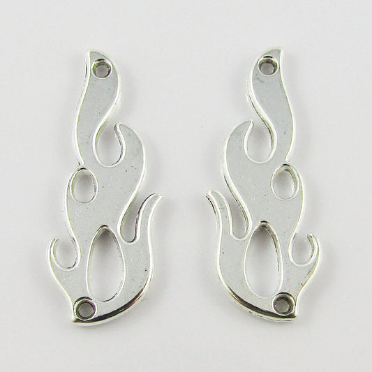 Bulk Flame Fire Connector Charm Pendant Alloy 12x30mm Select Qty