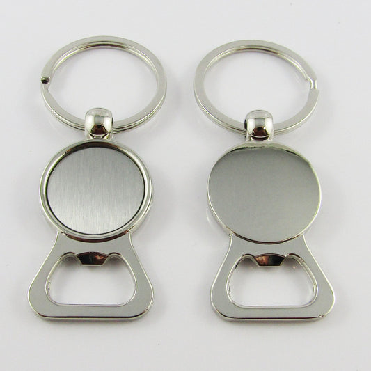 Bulk 5pcs Keychain Bottle Opener with Cabochon Setting Alloy 86mm Fit 25mm Cabs