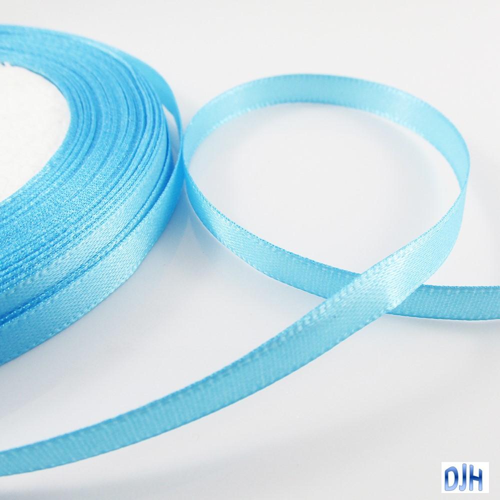 Satin Ribbon 6mm x 22 mtr roll for Crafts, Hair Bows, Wedding Select Colour