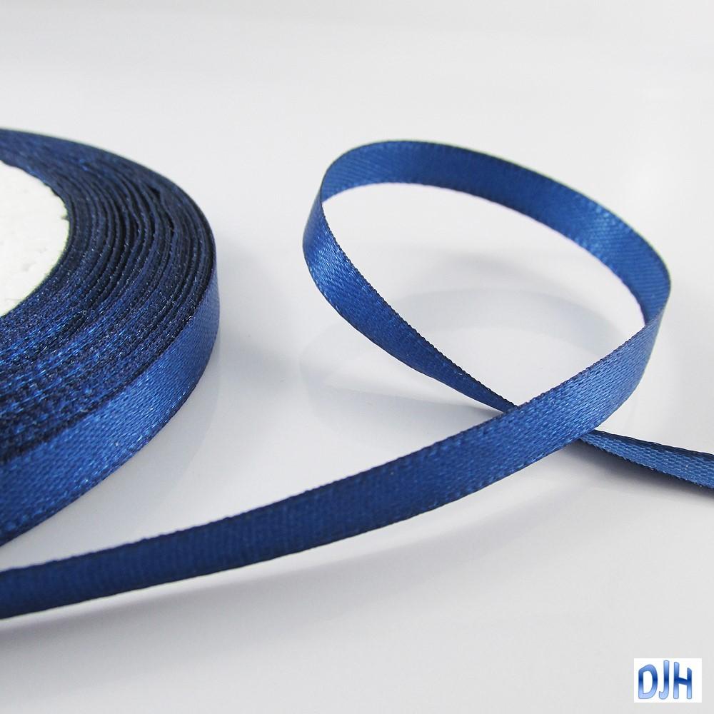 Satin Ribbon 6mm x 22 mtr roll for Crafts, Hair Bows, Wedding Select Colour