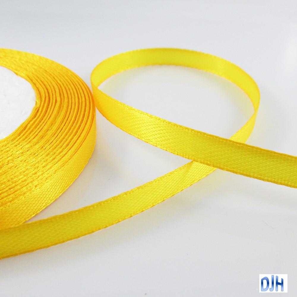 Satin Ribbon 6mm x 22 mtr roll for Crafts, Hair Bows, Wedding Select Colour