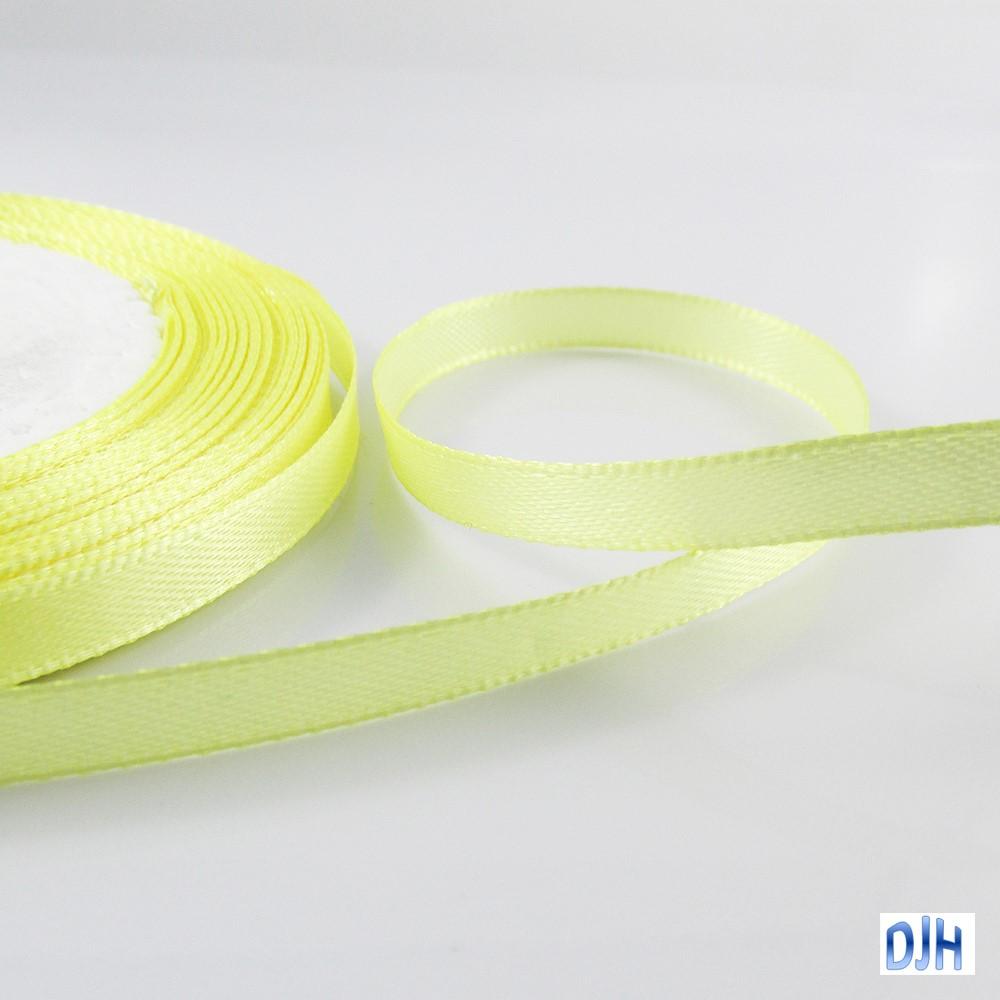 Satin Ribbon 6mm x 22 mtr roll for Crafts, Hair Bows, Wedding Select Colour