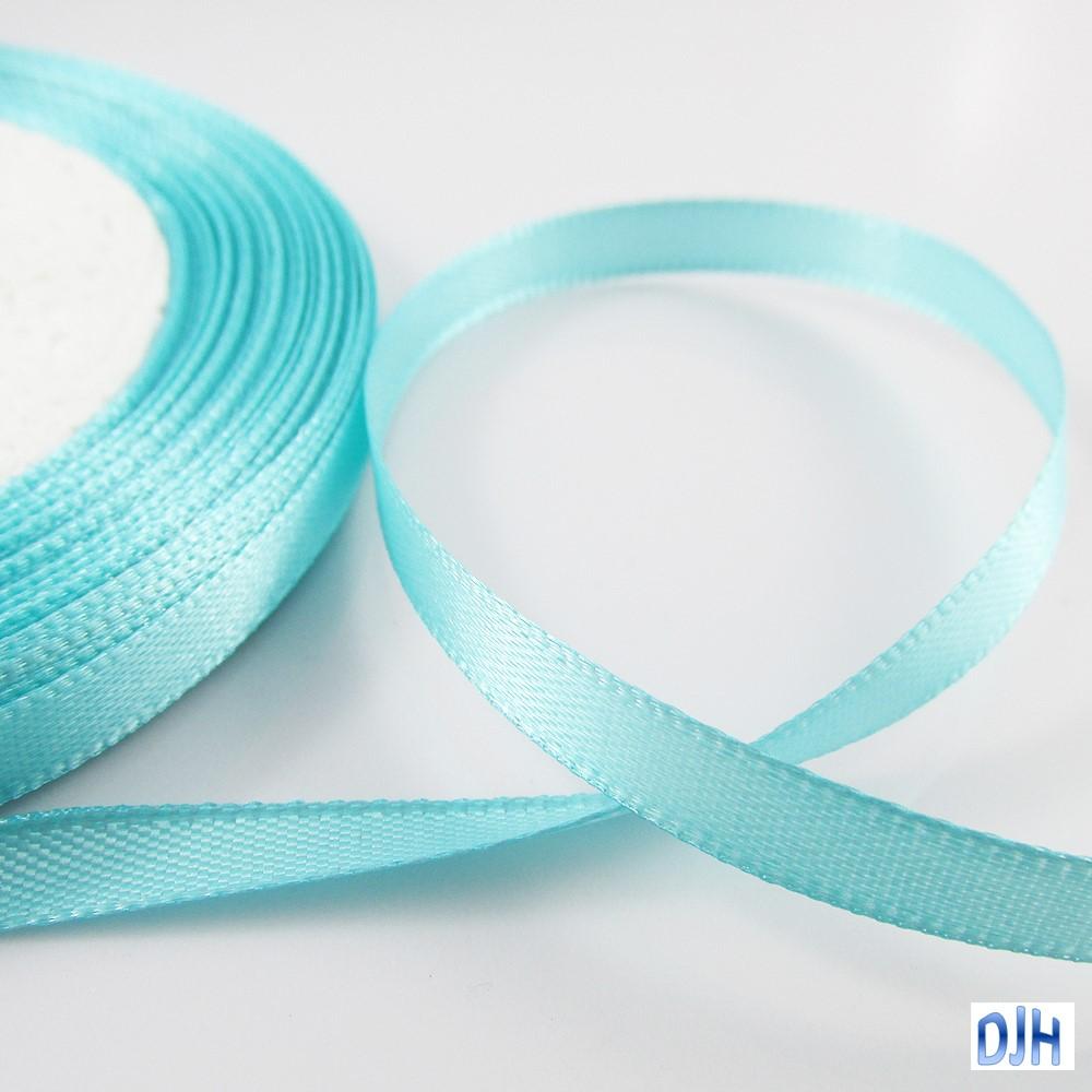 Satin Ribbon 6mm x 22 mtr roll for Crafts, Hair Bows, Wedding Select Colour