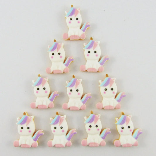10pcs Resin Unicorn Cabochon 24x19mm For Scrapbooking Cards Hair Clips