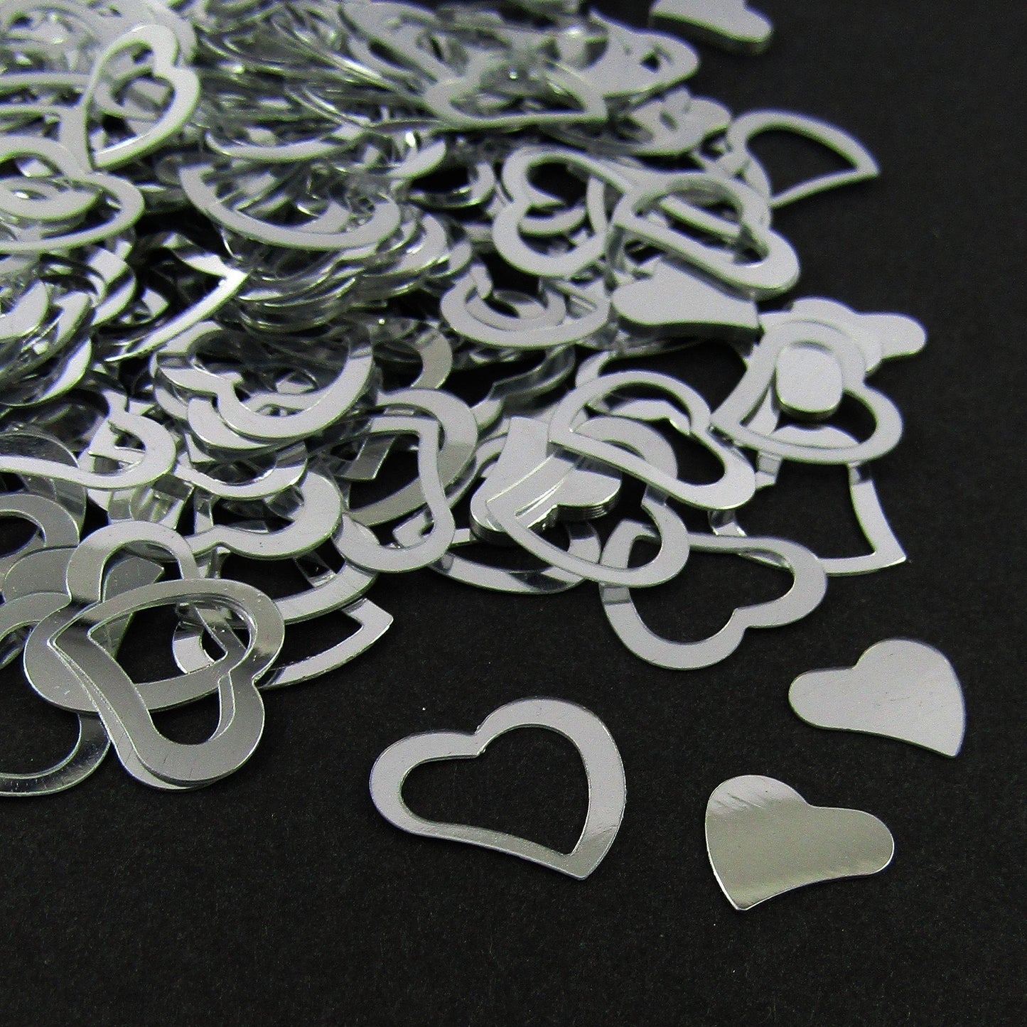 15g PVC Valentine Heart Confetti Sprinkles For Tables Confetti Cards Pick Colour