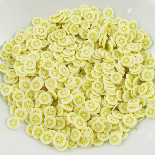 20g Fruit Banana Polymer Clay Wafer Sprinkles Resin Mix-in Shaker Cards etc
