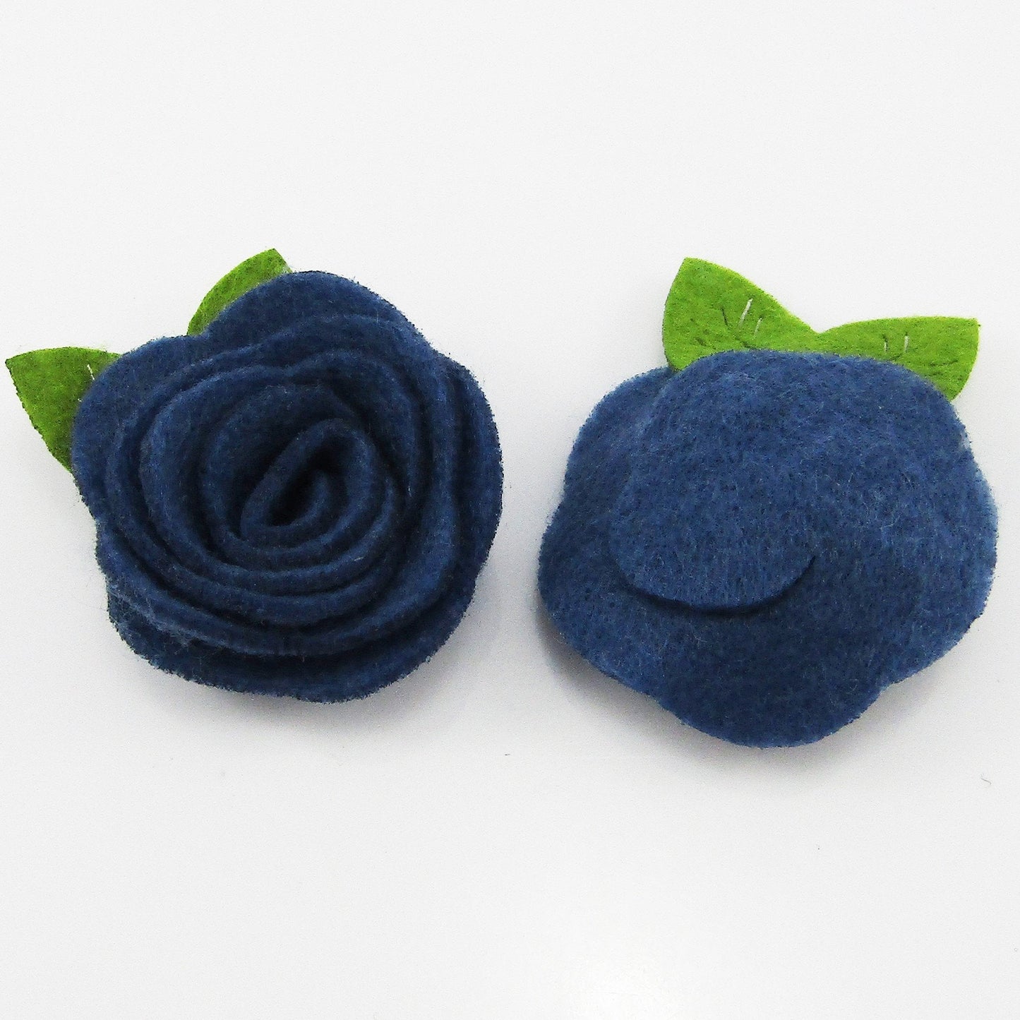 5pcs Felt Rose Flower Cabochon Embellishment 45x35mm Select Colour