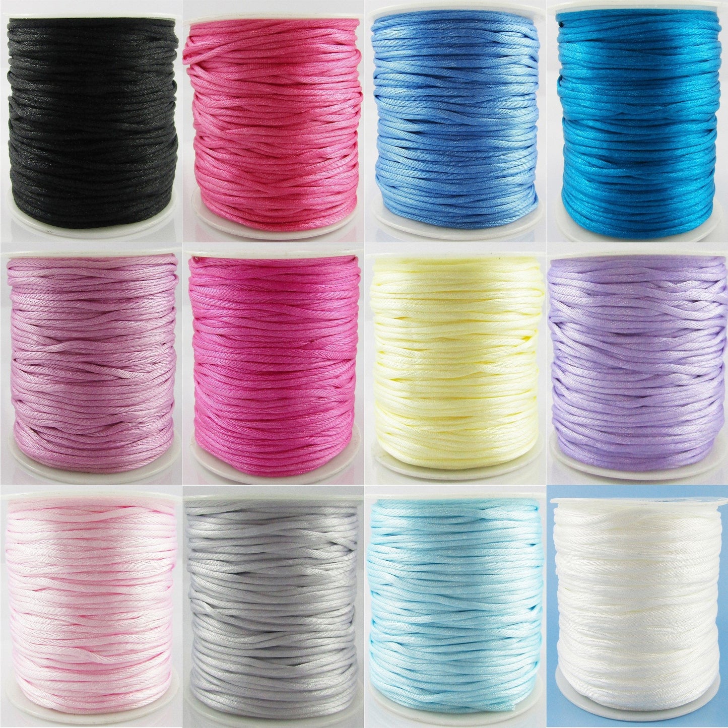 5m China Knot Rattail Satin Cord Nylon 1.5mm Silicone Jewellery Macrame & More