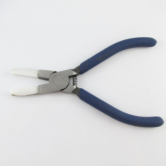 Craft & Jewellery Carbon Steel Flat Nose Pliers Plastic Coated Jaws 142mm
