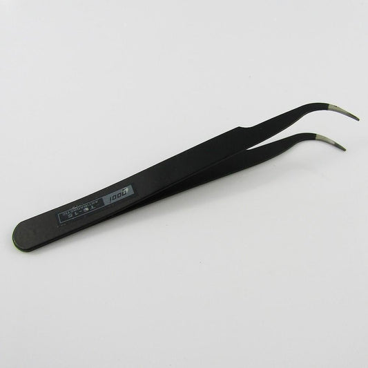Craft & Jewellery Stainless Steel Bent Nose Beading Tweezers 111mm