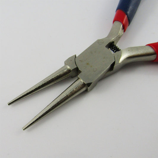 Craft & Jewellery Carbon Steel Spring Loaded Round Nose Pliers 125mm Blue