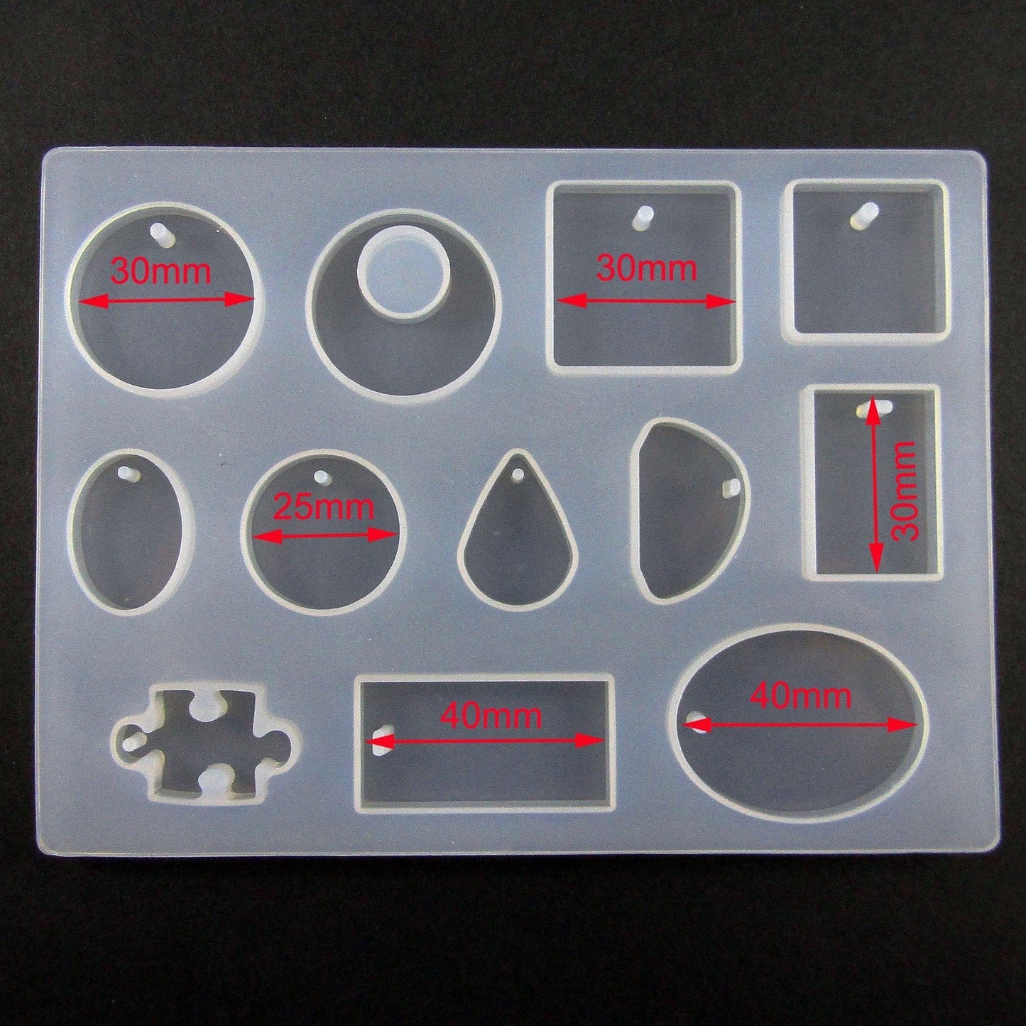 Mixed Pendant Shapes Silicone Casting Mould for Epoxy Resin