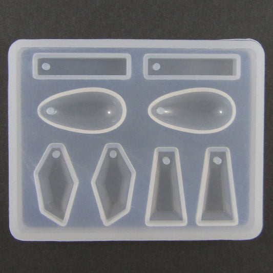 Mixed MINI Earring Pendant Shapes Silicone Casting Mould for Epoxy Resin