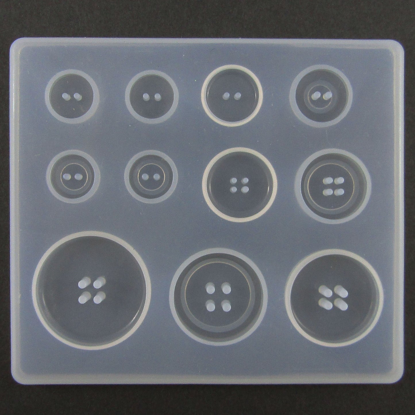 DIY Assorted Size Buttons Silicone Casting Mould for Epoxy Resin DIY Jewellery