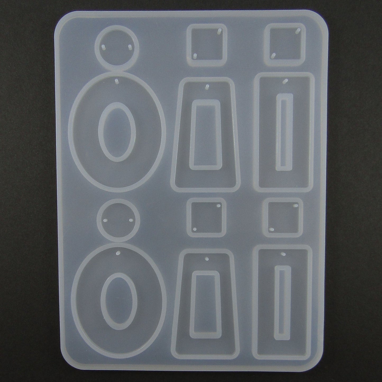 Hollow Geometric Shape Earring Pairs Silicone Casting Mould for Epoxy Resin