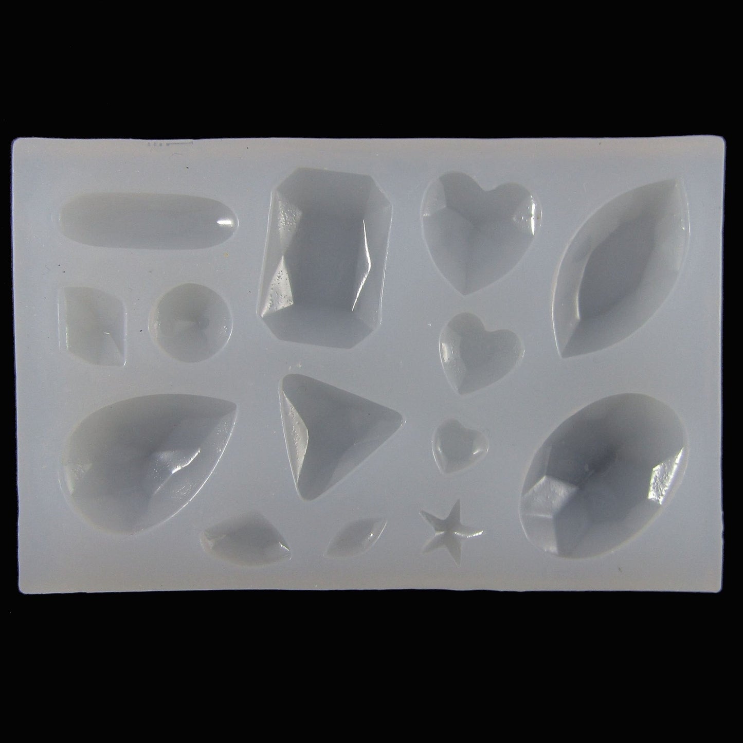 MINI Faceted Cabochon Shapes Pendant Silicone Casting Mould for Epoxy Resin