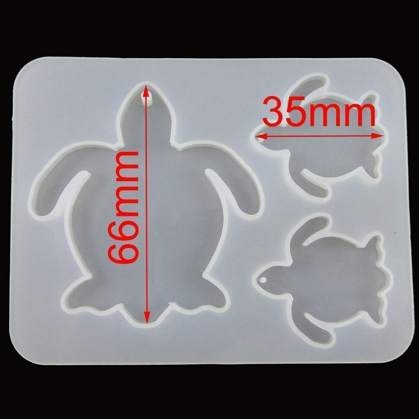 Turtle Pendant Silicone Casting Mould for Epoxy Resin Earrings Necklace Keychain