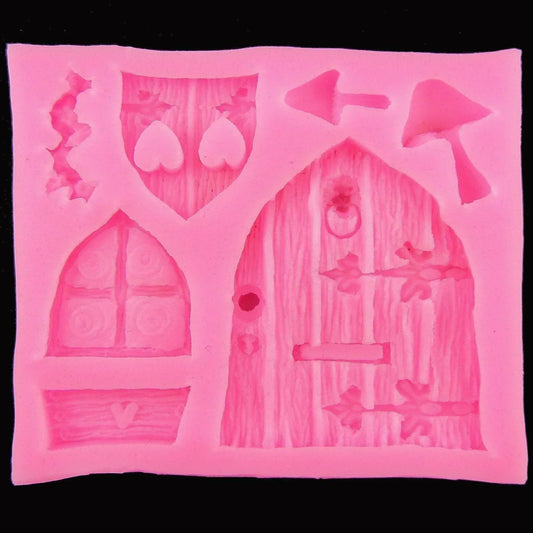 Fairy Door & Windows FOOD GRADE Silicone Mould Fondant Chocolate Soap Resin