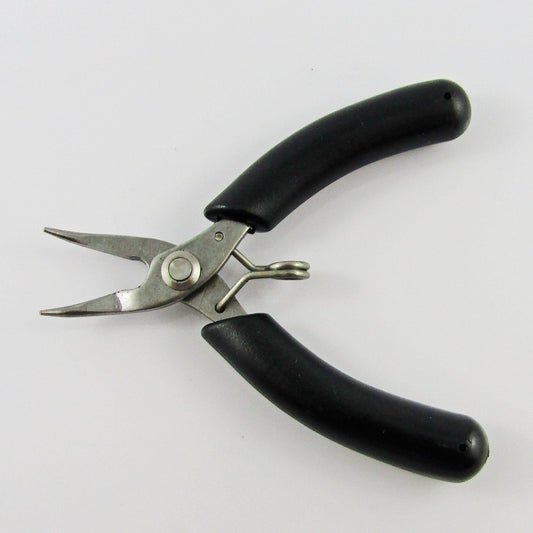 Craft & Jewellery Stainless Steel Spring Loaded Mini Bent Nose Pliers 100mm