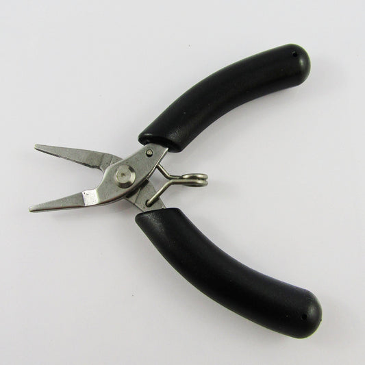 Craft & Jewellery Stainless Steel Spring Loaded Mini Flat Nose Pliers 100mm