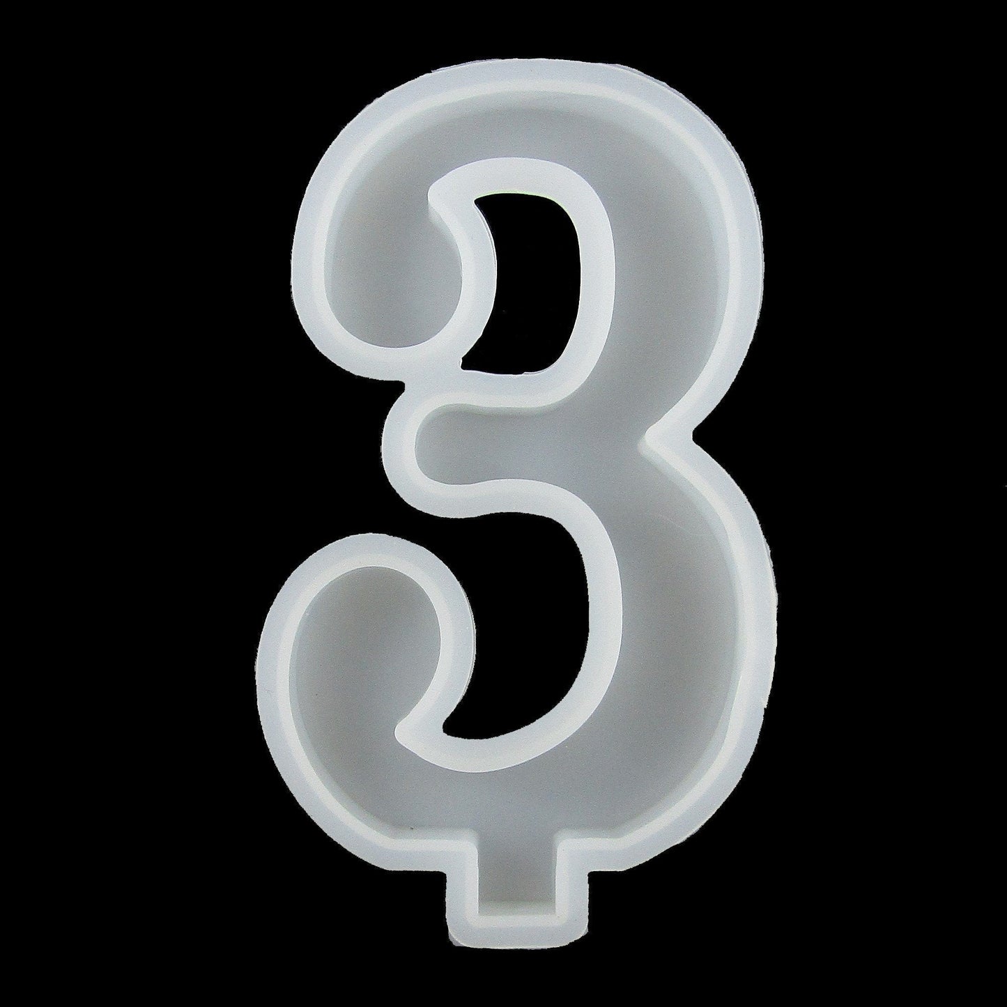 DIY Candle Birthday Number 3 Silicone Casting Mould for Epoxy Resin