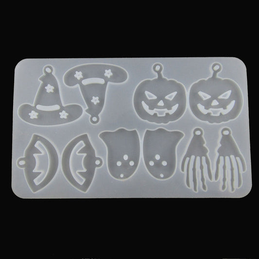 Halloween Earring Pumpkin Witch Vampire Silicone Casting Mould for Epoxy Resin