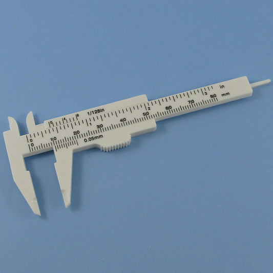 Plastic Sliding Gauge Vernier Caliper mm/inch Portable Ruler Measuring Range 8cm