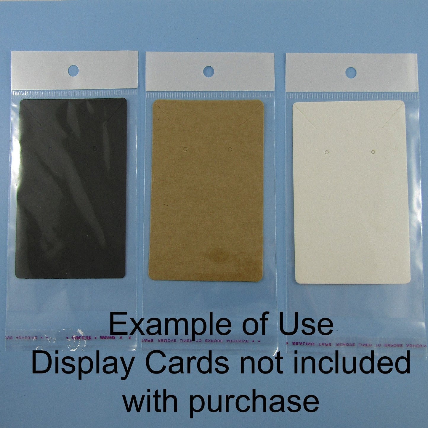 100 x Bulk OPP Cellophane Self Sealing Hanging Display Bags 130mm x 70mm