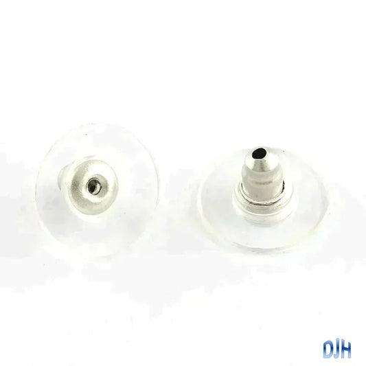 Bulk 10 sets (20pce) DIY Plastic Disc Barrel Earnut Earring Back Stoppers 12x7mm