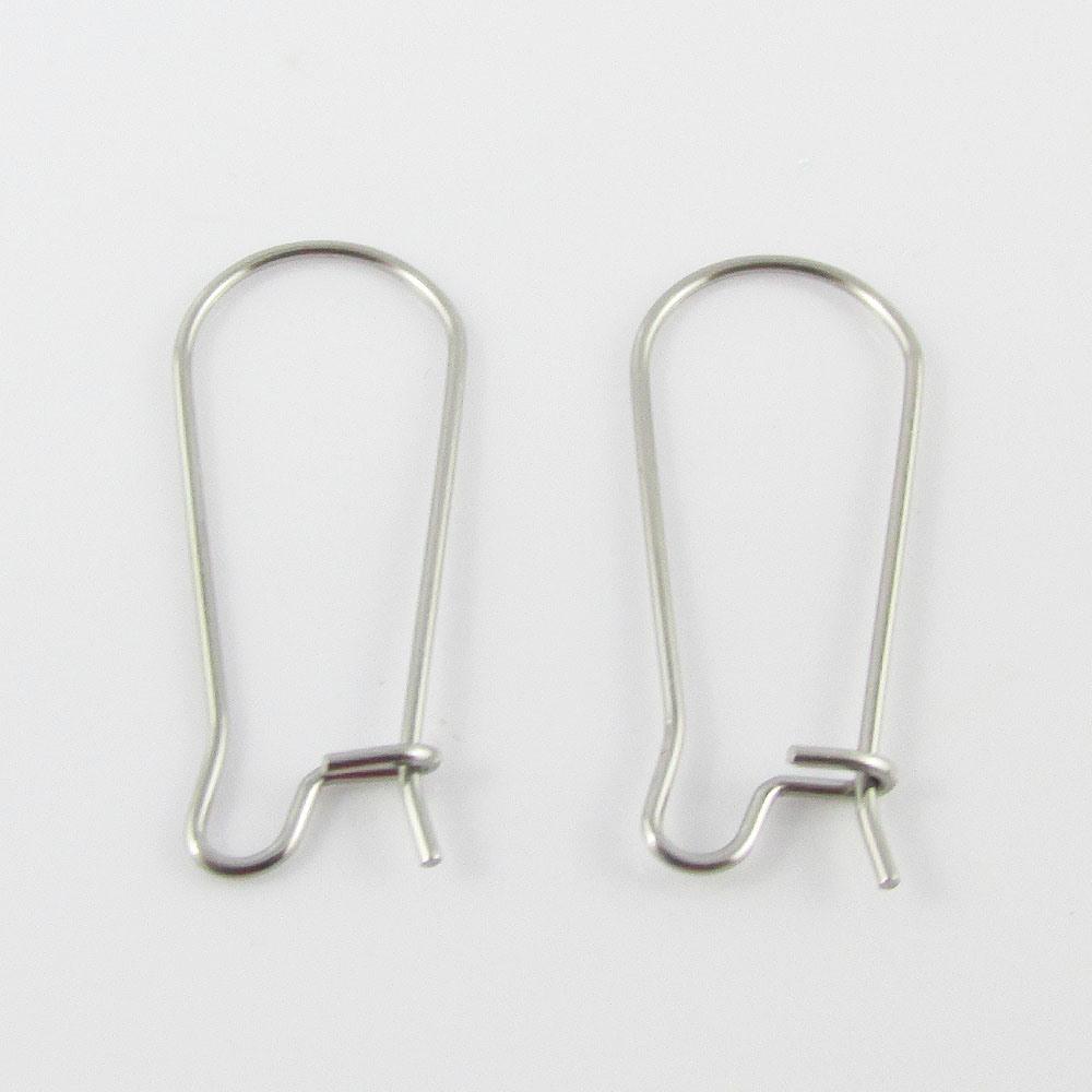 Bulk 20 pieces DIY Kidney Earring Hook Finding 25x11mm 0.7mm SSteel