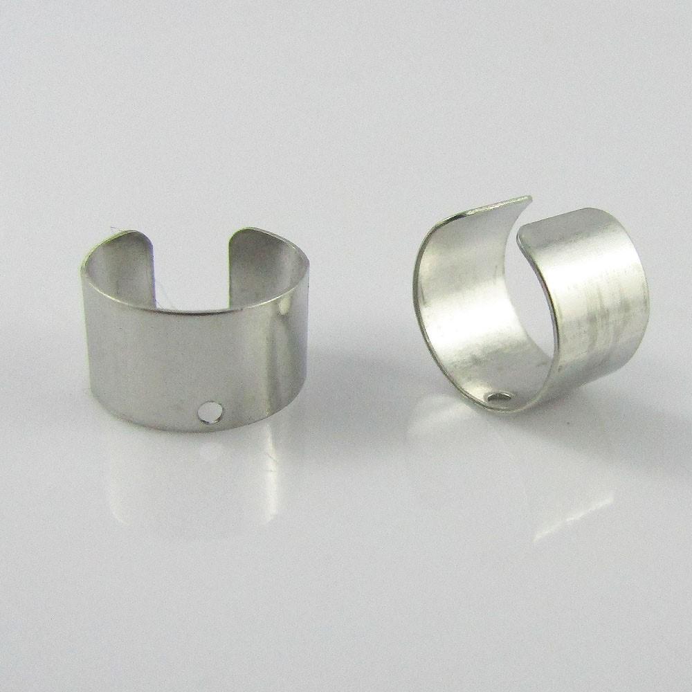 Bulk 20pce Stainless Steel Cuff Earring with Dangle Charm Hole 10x7mm