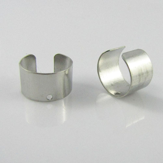 Bulk 20pce Stainless Steel Cuff Earring with Dangle Charm Hole 10x7mm