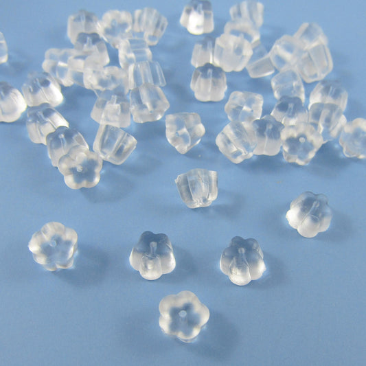 Bulk 100pk (50 pair) Daisy Flower Rubber Earring Back Stoppers 4x4x2.5mm