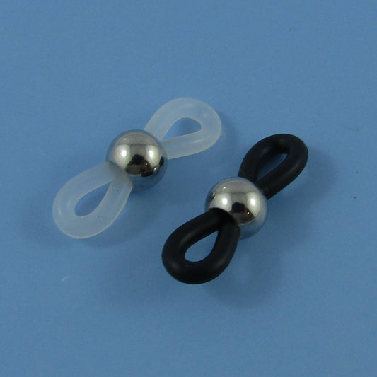 Bulk 10pcs (5sets) SS & Rubber End Connectors Eyeglass Chains 20x7mm Pick Colour