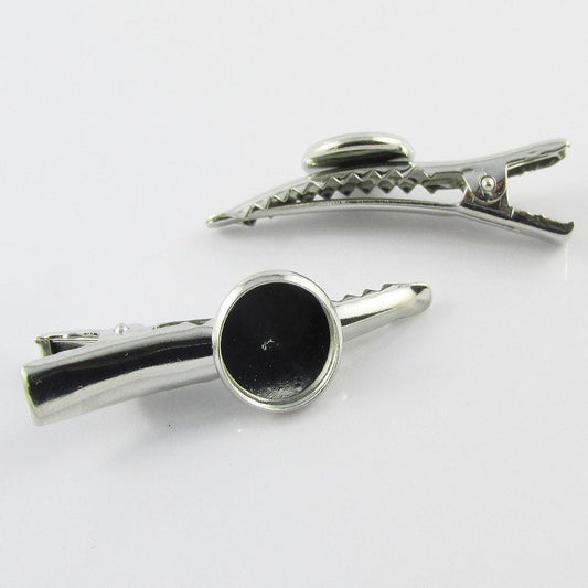 Bulk 10pcs Cabochon Setting Beak Clip Hair Clip Finding 45mm Fit 12mm Cabs