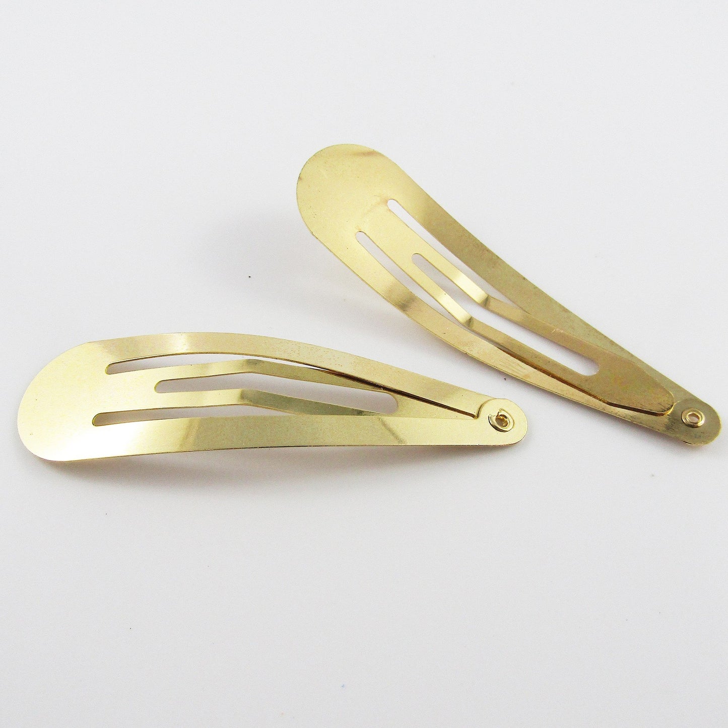 Bulk 10pcs DIY Snap Hair Clip Finding 46mm Iron