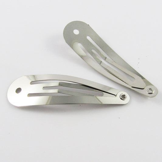 Bulk 20pcs DIY Snap Hair Clip Finding 46mm Iron