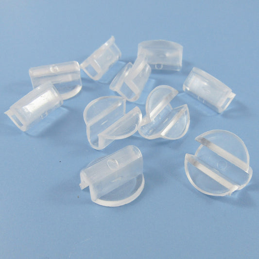 Bulk 50pcs DIY Hair Tie Clear Embellishment Base Finding 13x6mm Fit 3-4mmElastic
