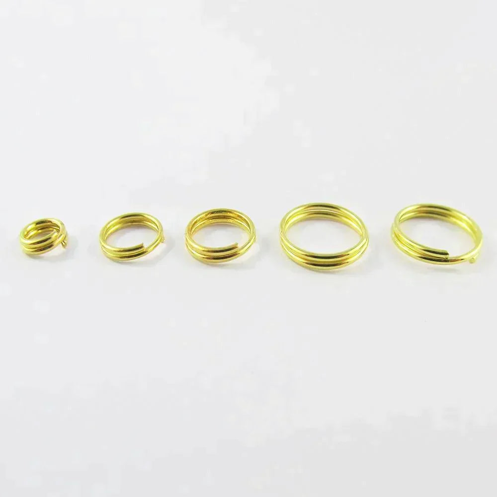 Bulk Gold Plate Split Rings Findings DIY Craft Select size