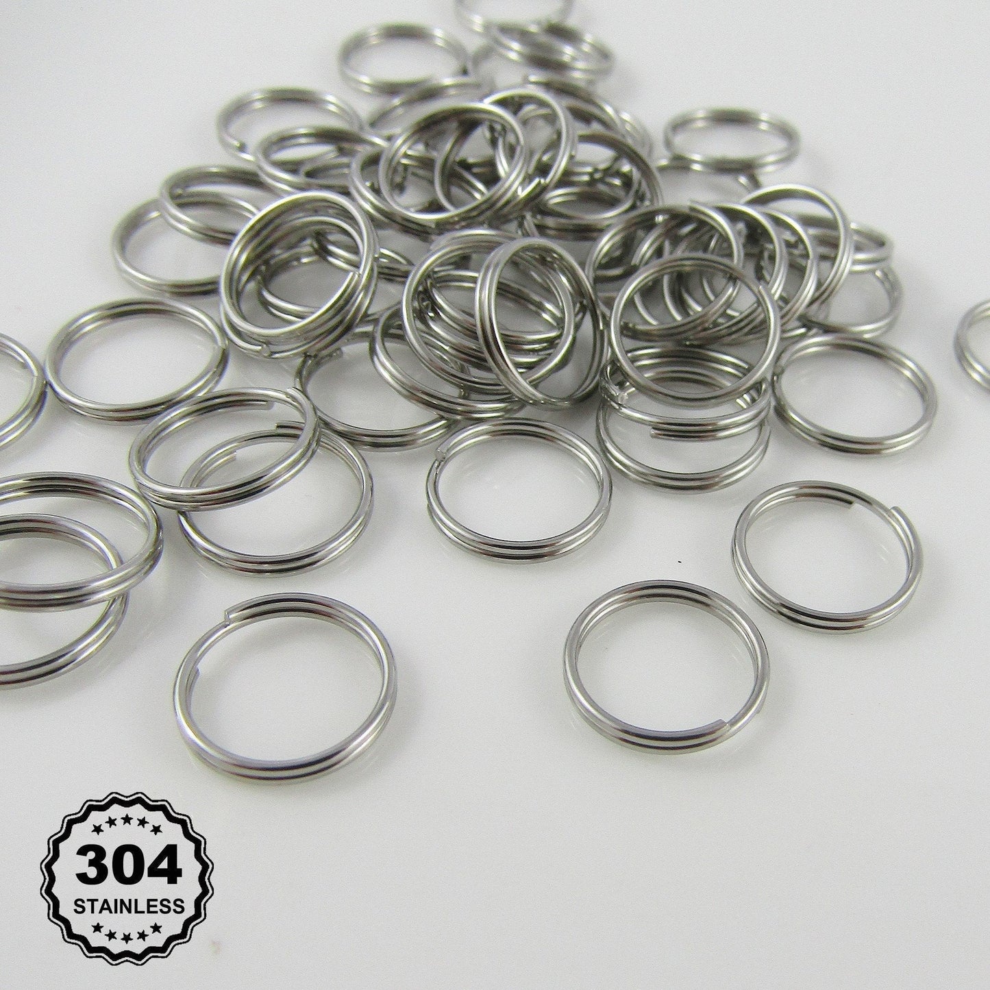 Bulk 125pcs Stainless Steel 10mm x 0.7mm Split Rings Findings Craft