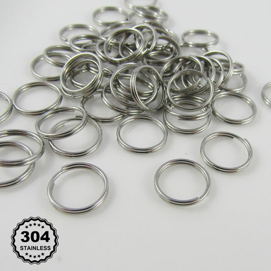 Bulk 125pcs Stainless Steel 10mm x 0.7mm Split Rings Findings Craft