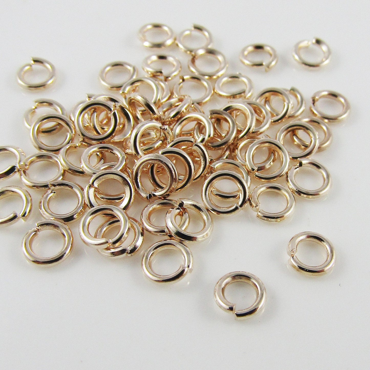 Bulk 225 pieces of 5x1mm Light Rose Gold Jump Rings Open Jumprings Findings