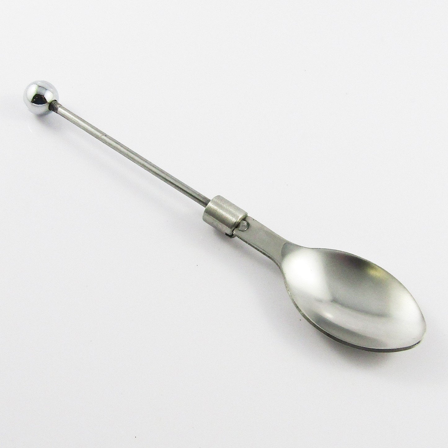 Blank DIY Beadable Small Serving Spoon Stainless Steel & Alloy 130x26x10mm