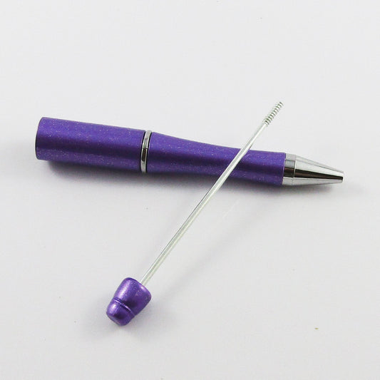 Blank DIY Purple Stardust Acrylic Beadable Pen 144mm Personalised Gift Idea