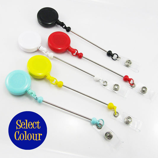 DIY Swipe Card Retractable ID Badge Reel Beadable with Belt Clip 200x32x15mm