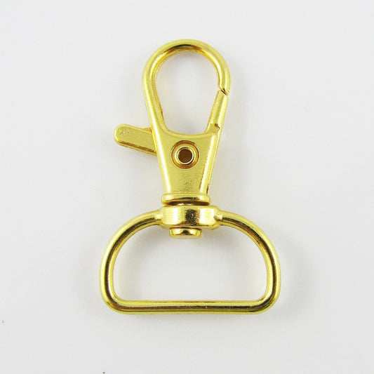 Bulk Lobster Swivel Clasp D Ring Key Ring Keychain Lanyard Finding Gold