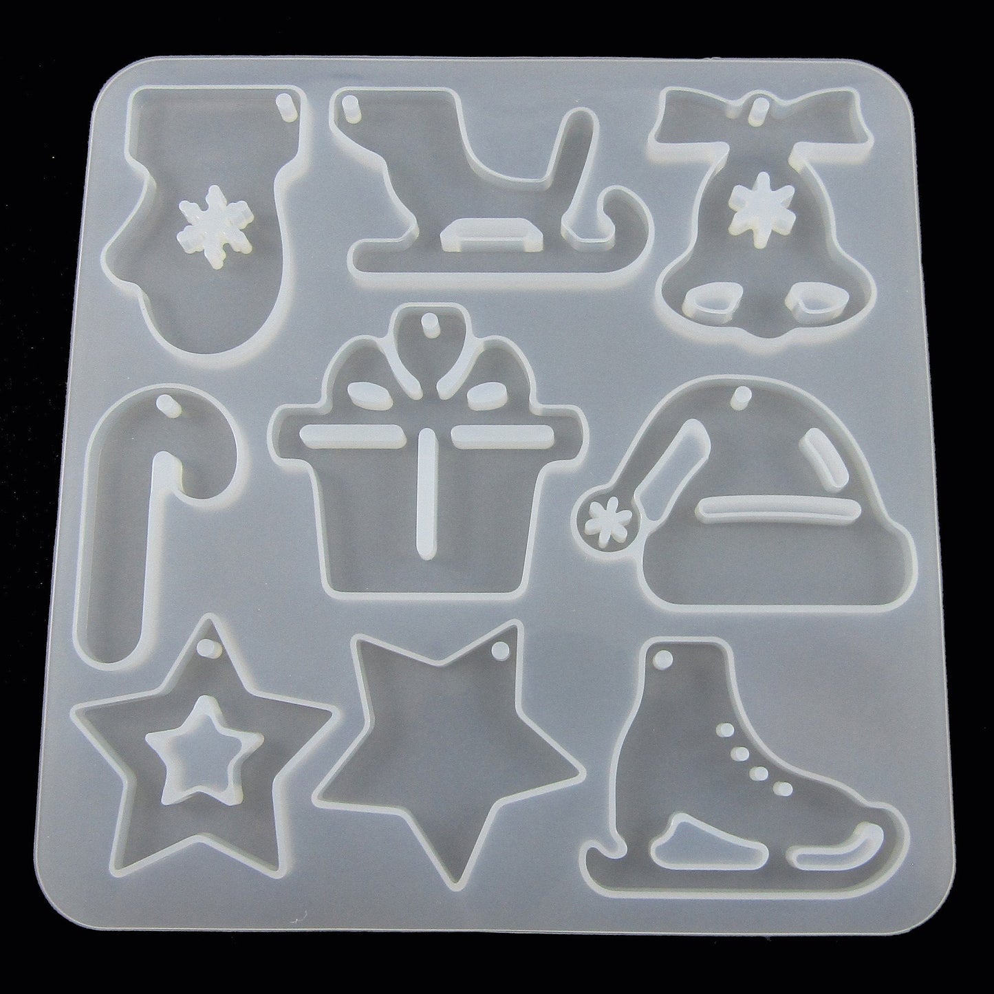 Mixed Christmas Pendants Earrings Silicone Mould UV or Epoxy Resin