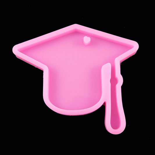 Graduation Cap Pendant Keychain Silicone Mould UV or Epoxy Resin