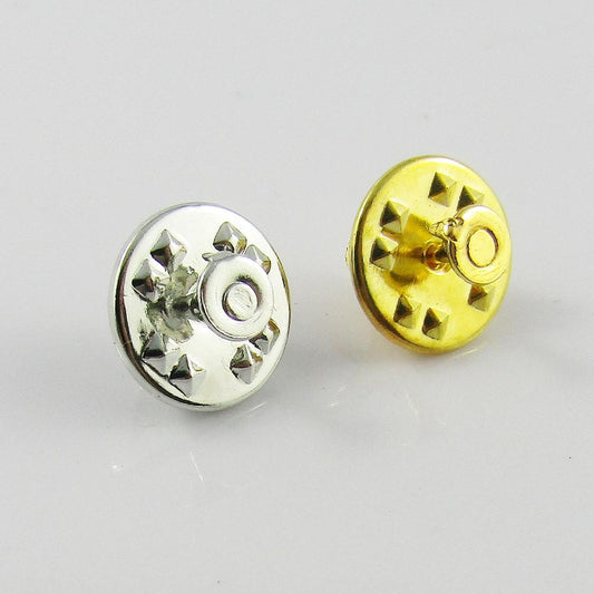 Bulk 10pk Butterfly Clasp Collar Lapel Pin Brooch 4.5mm Glue Pad Gold or Silver